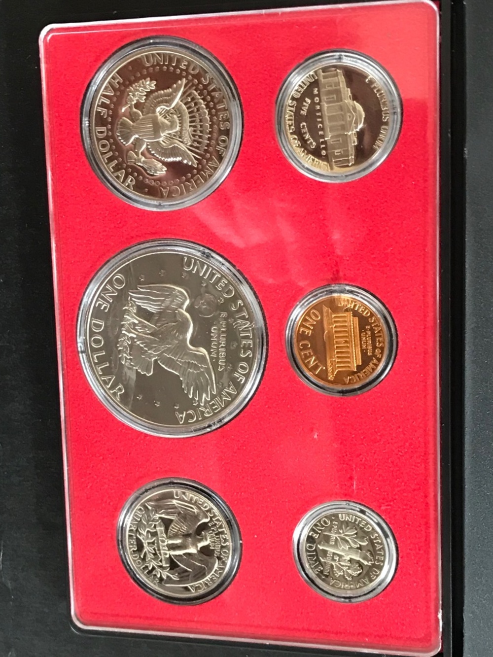 1974 US Mint Proof Set OGP - 6 coins - Clad JFK Half & Ike Dollar- Lincoln Cent - Picture 2 of 3